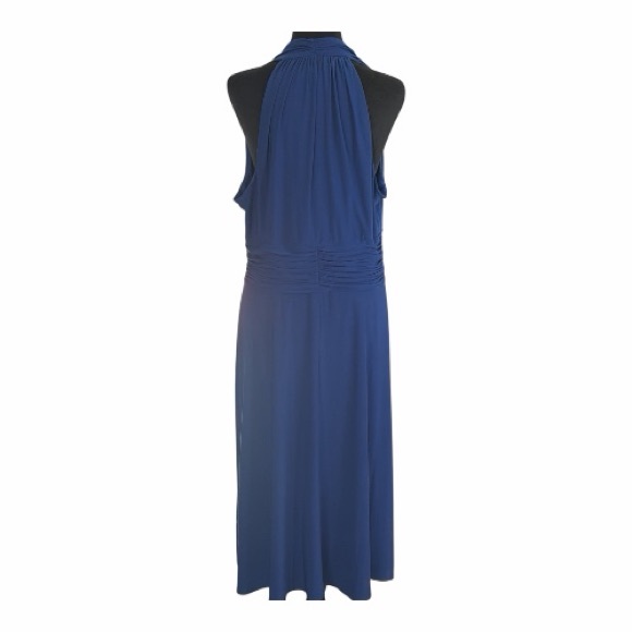 Evan Picone Royal Blue Midi Dress Size 16 - Picture 5 of 7